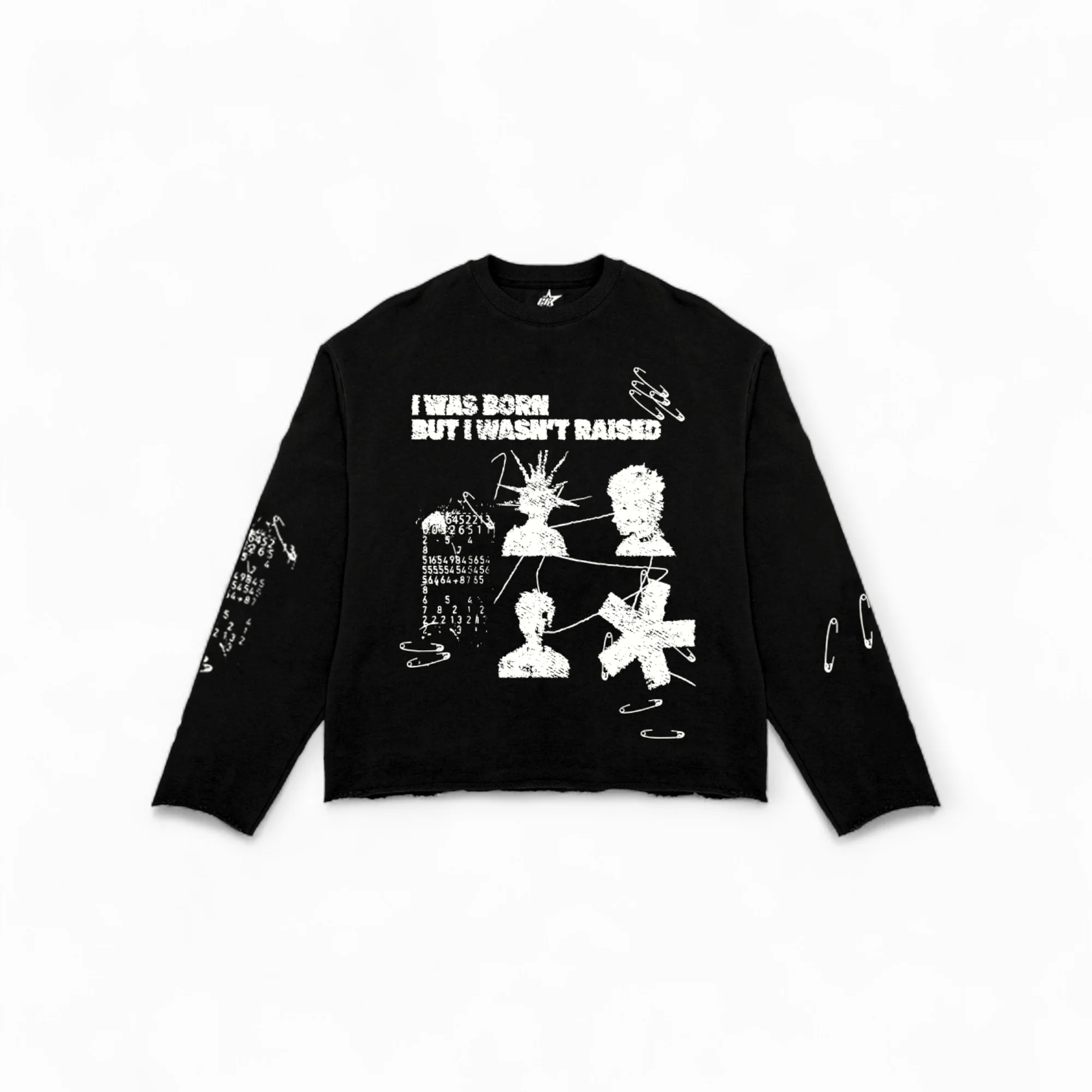 BornNotRaised' Distressed Y2k Tee